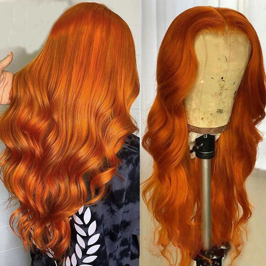 TT Hair Ginger Lace Front Wig Body Wave 13x4 Lace Frontal Wigs #350 Colored Human Hair Wigs