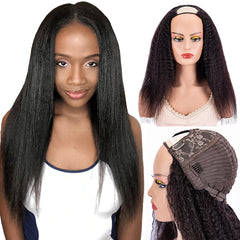 TT Hair Kinky Straight U Part Wigs Brazilian Easy Installed Glueless Human Hair Wigs For Black Women