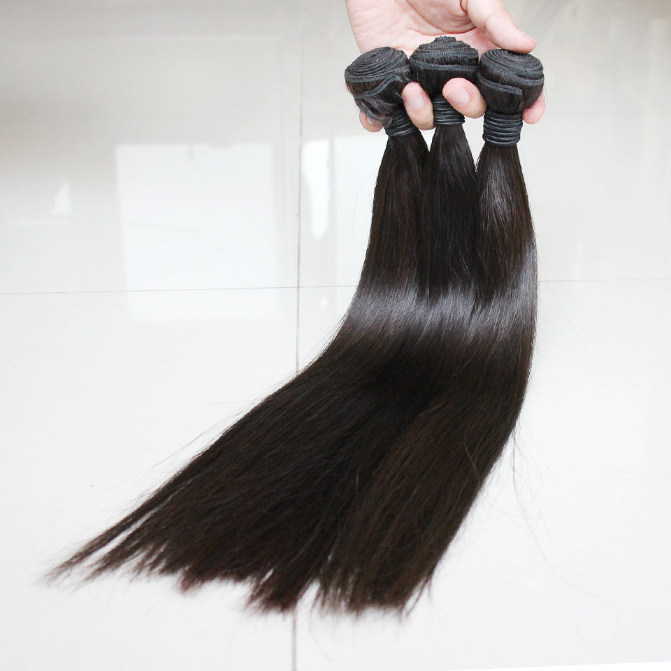 TT Hair 100% Remy Human Hair Straight Natural Color Hair Bundles 10-30inch with 3PCS